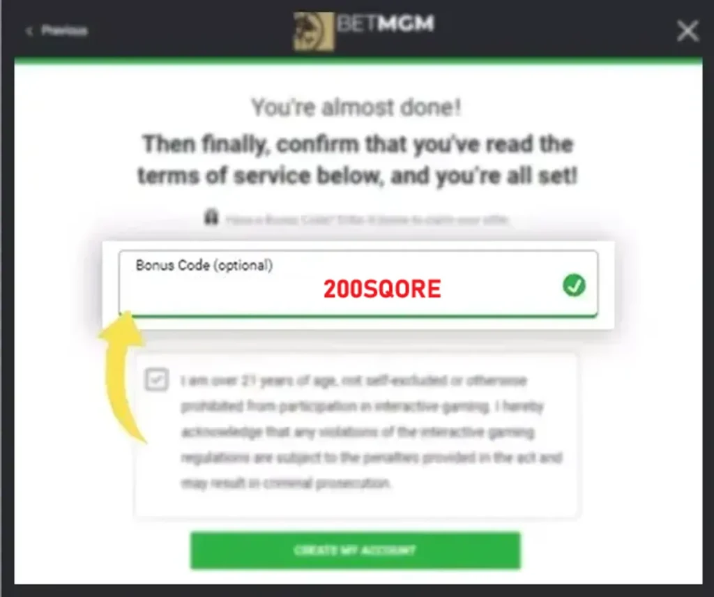 Activating Your BetMGM Promo Code