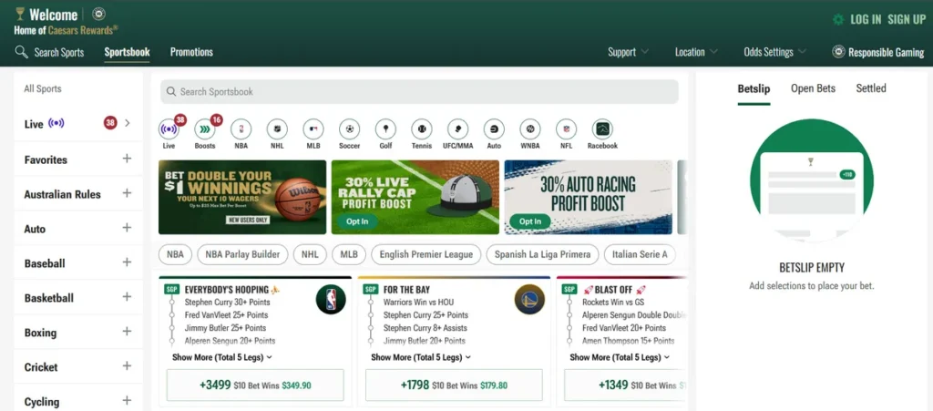 Sports to Bet On With the Caesars Promo Code