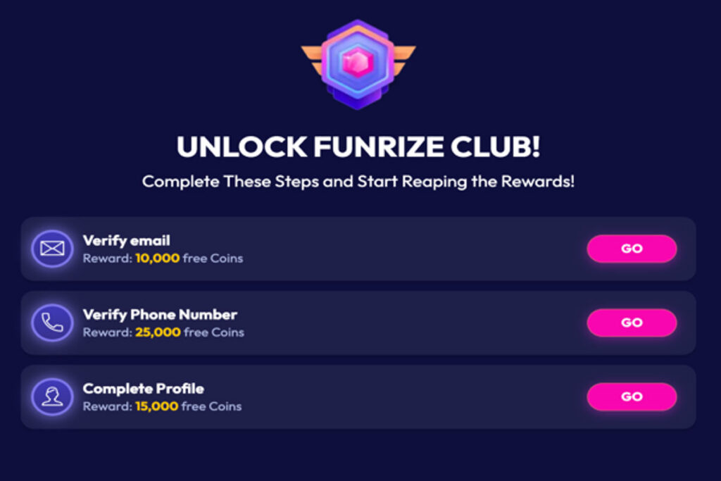 Funrize Sign Up Bonus