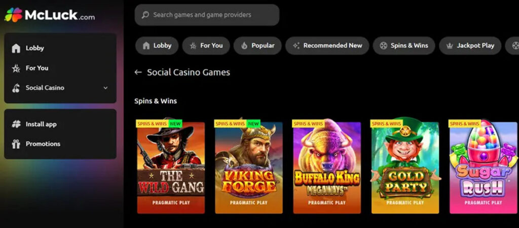 McLuck Casino Games