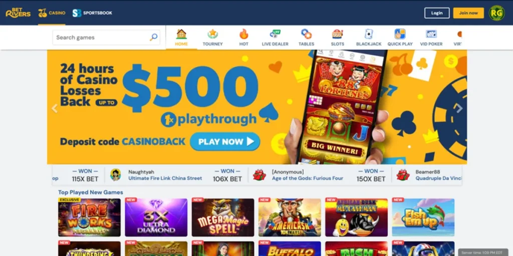 BetRivers Review Casino