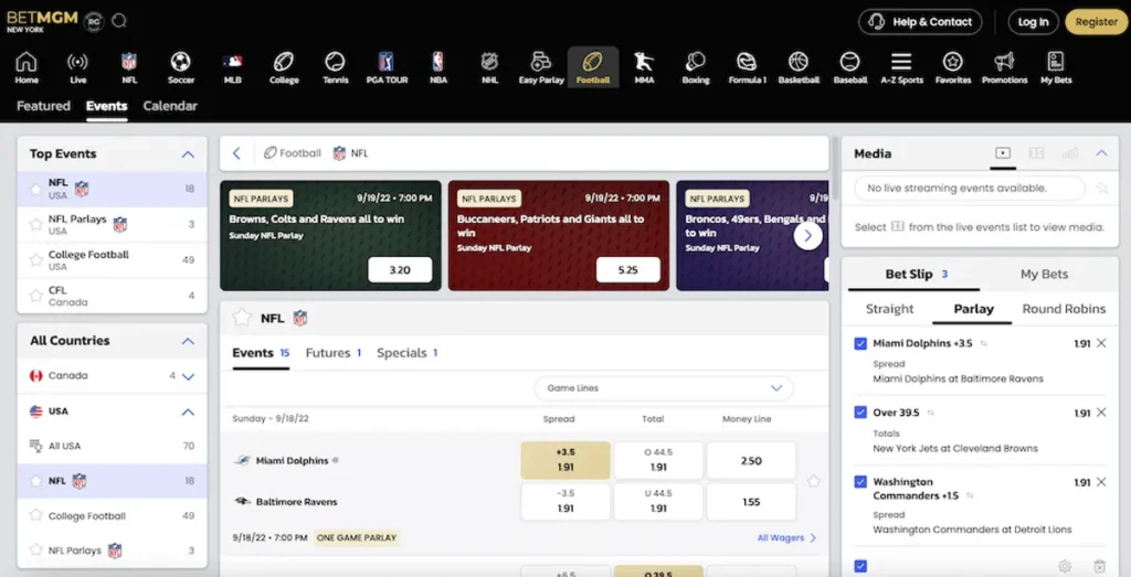 Betmgm Betting Options and Odds