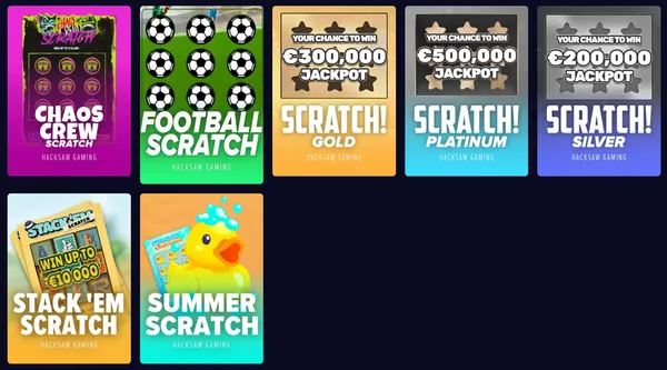 Chanced Casino review scratch card