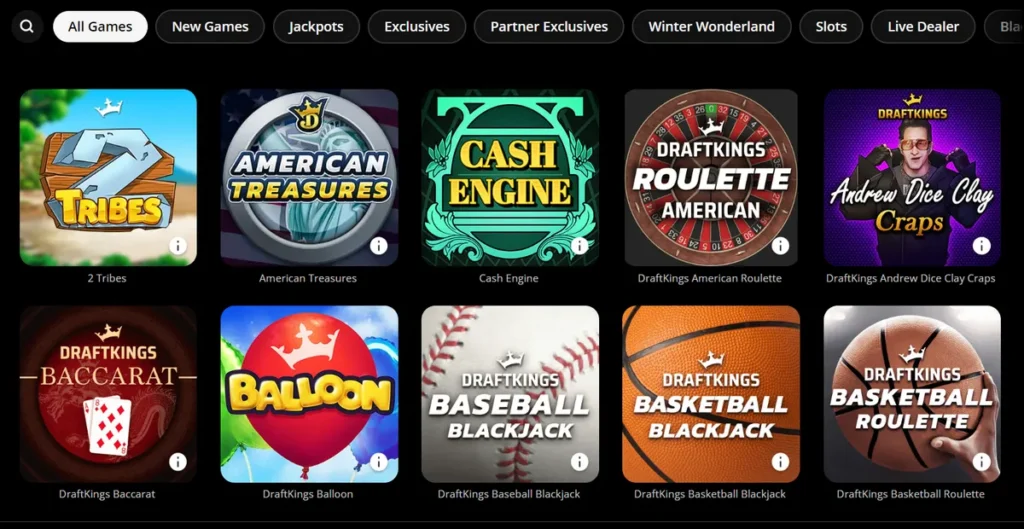 DraftKings Casino games review