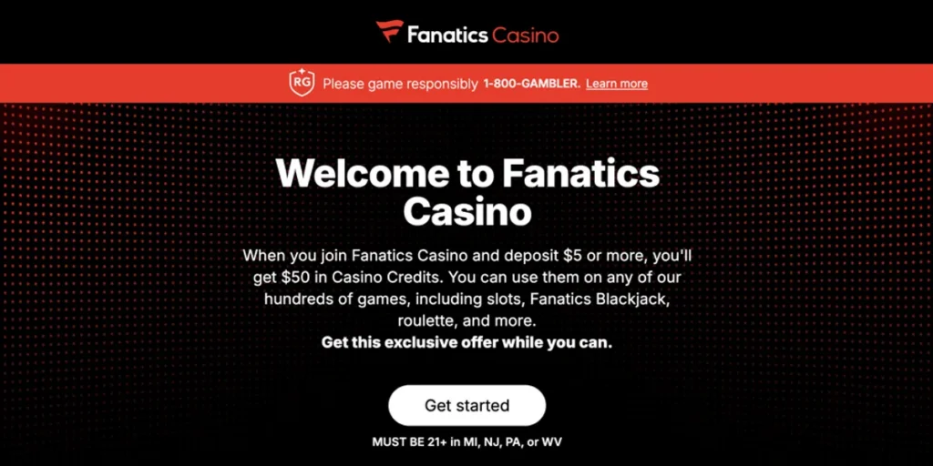 Fanatics Casino Desktop review