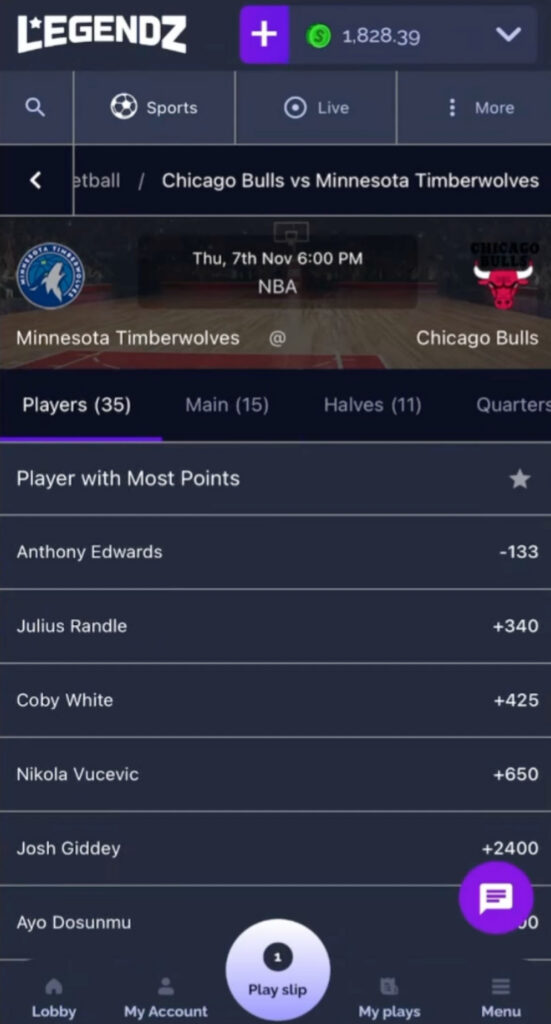Legendz Betting Markets