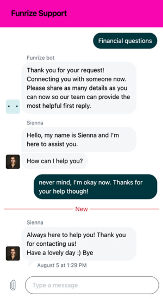 Funrize Customer Service